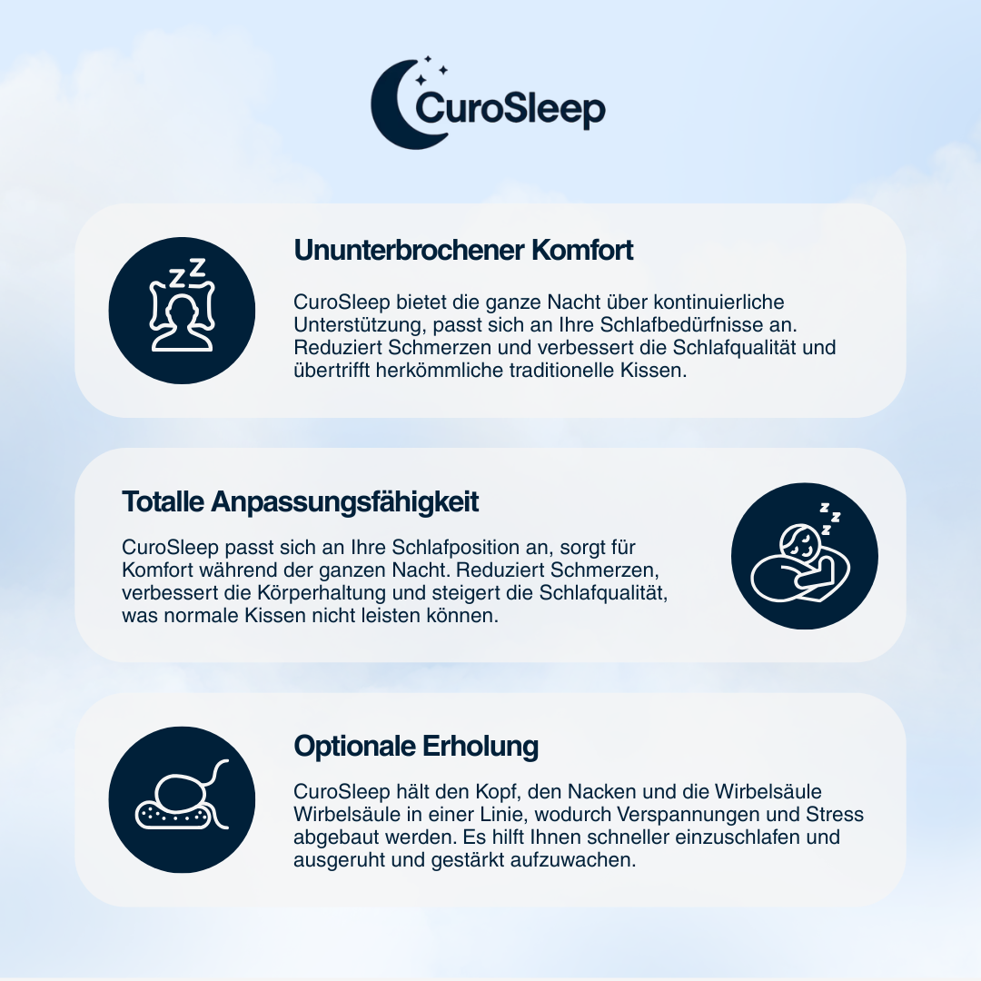 CuroSleep - Ergonomische Kissen (1+1 Gratis)