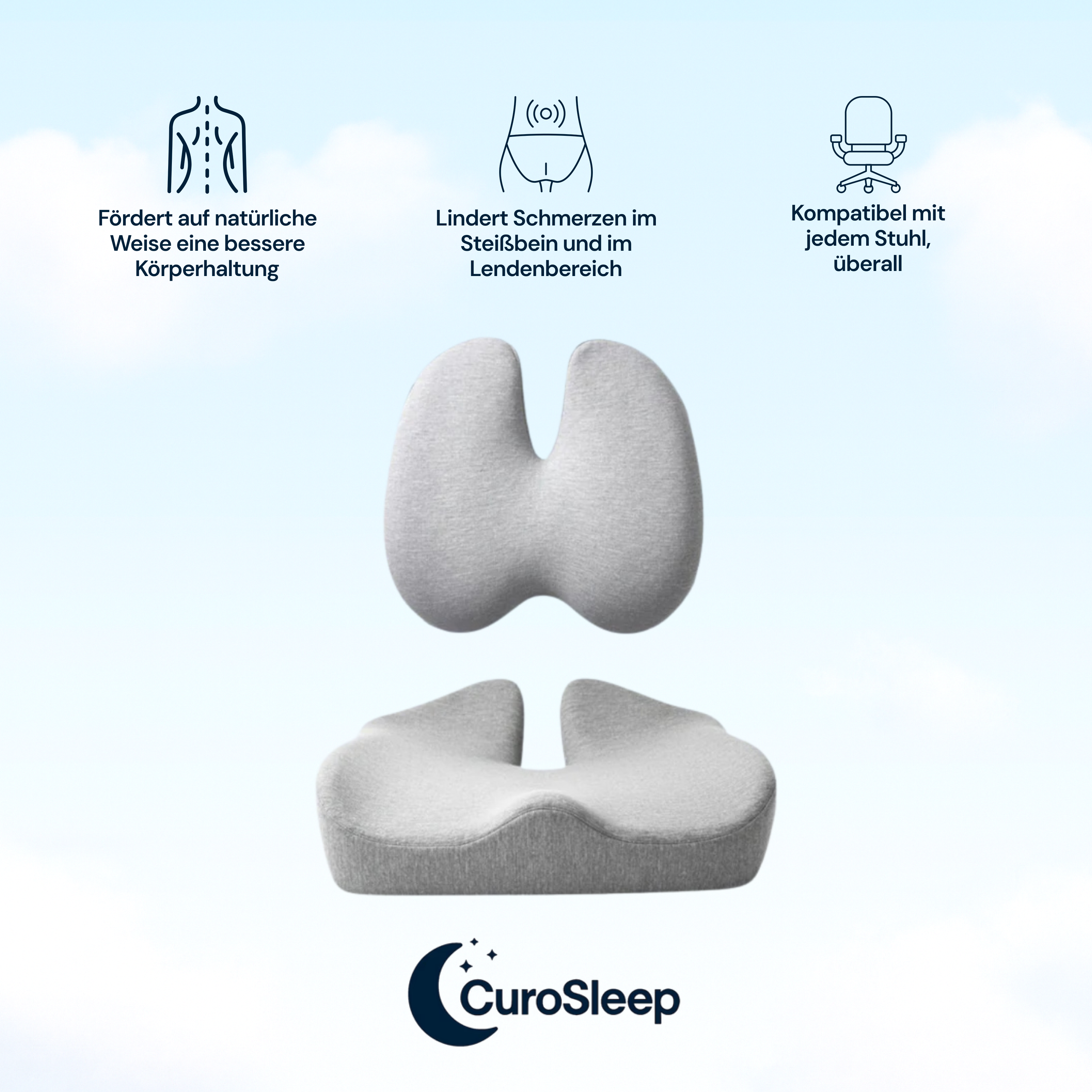 Orthopädisches Sitzkissen-Set